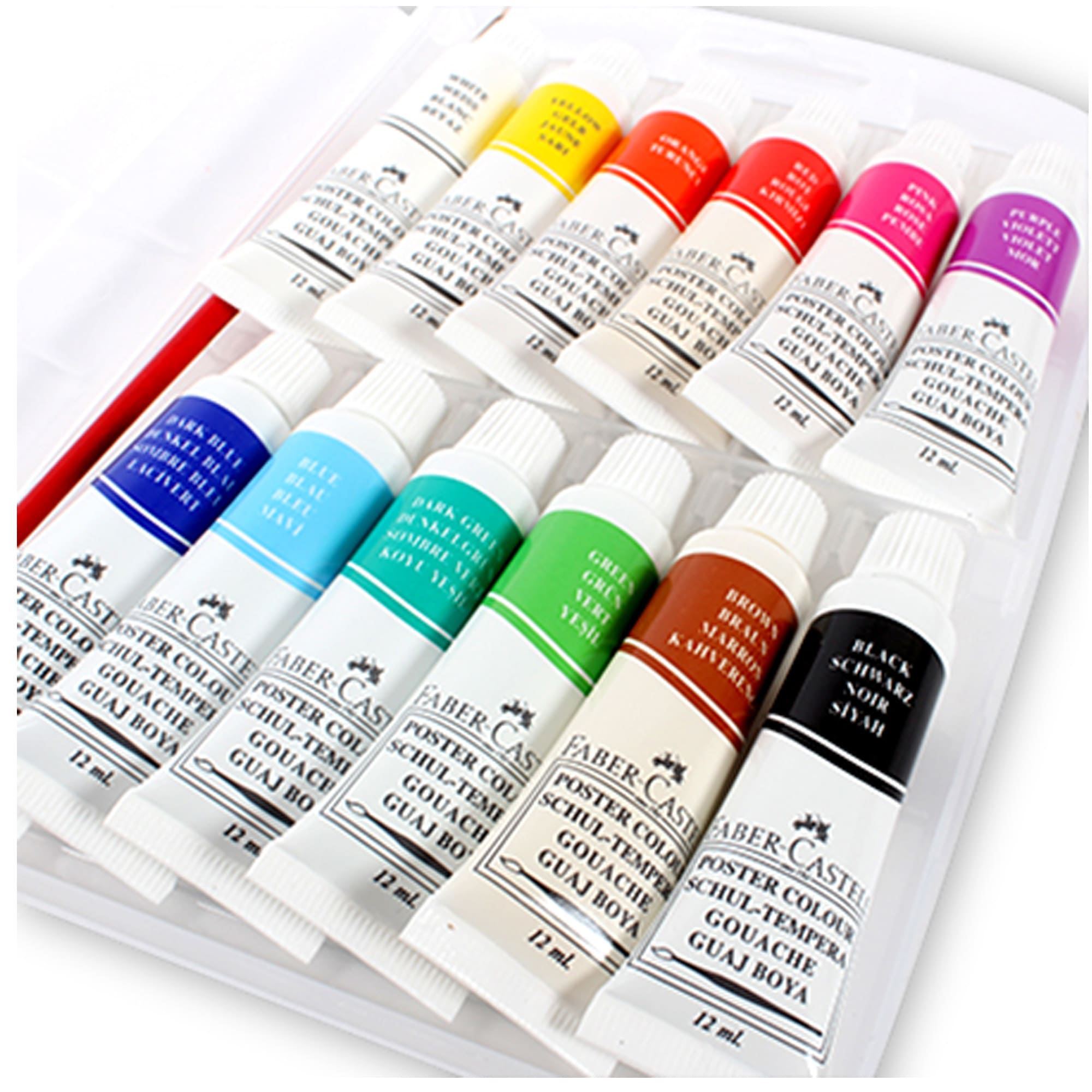 FABER CASTELL GUAJ BOYA 12 RENK TÜP 12ML 121011